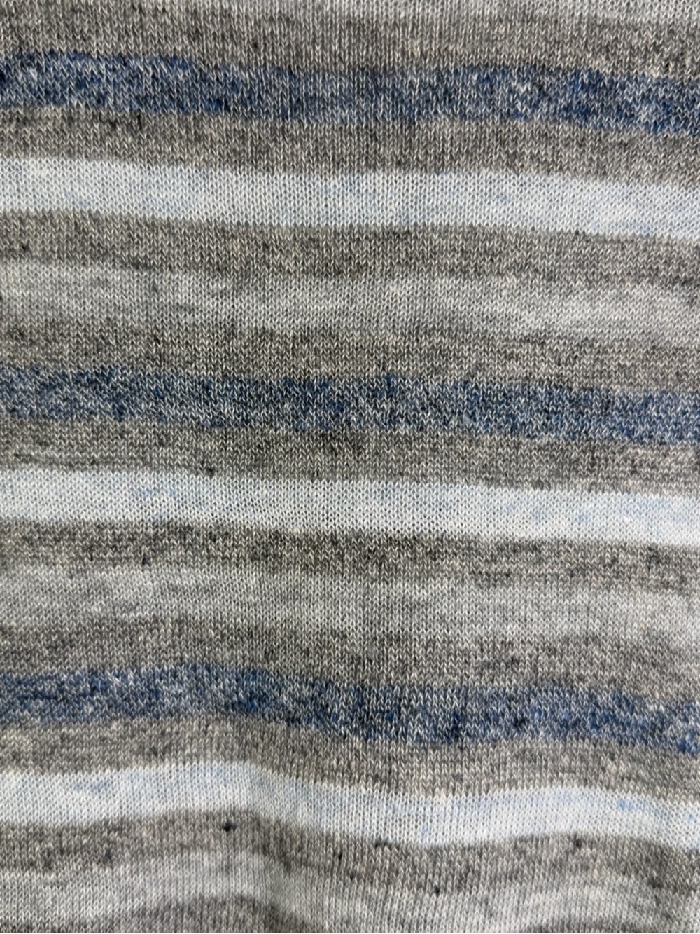 Rag & Bone Women’s Striped 100% Linen Knit Sweater Sz M Gray Blue Coastal *Flaw - Picture 3 of 9